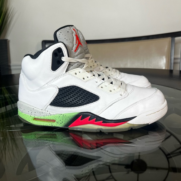 Nike Air Jordan 5 Retro Poison Green, Star Mens Sz 10 - Picture 2 of 5